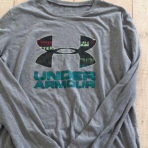 Under Armour Youth Heather Gray Long Sleeve Tee